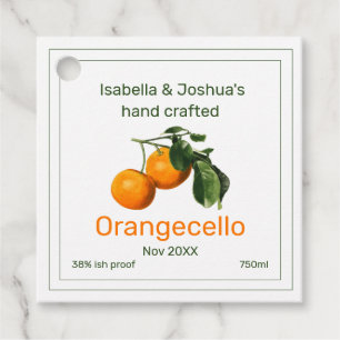 Etiquetas Para Lembrancinhas rótulo de Orangecello   ilustração vintage de lara