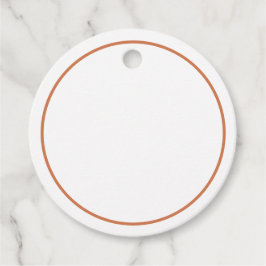 Etiquetas Para Lembrancinhas Round Favor Gift Tag - Copper Border