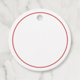 Etiquetas Para Lembrancinhas Round Favor Gift Tags - Coral Border