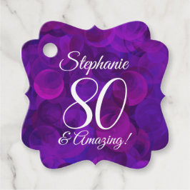 Etiquetas Para Lembrancinhas Roxo 80 Elegante e Festa de aniversário incrível
