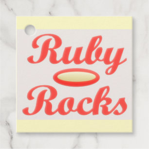 Etiquetas Para Lembrancinhas RUBY ROCKS RED E CREAM Gift tag
