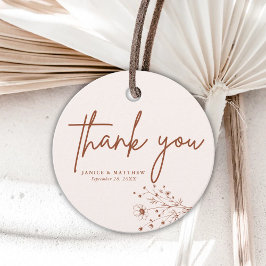 Etiquetas Para Lembrancinhas Rustic Burnt Orange Boho Obrigado Casamento