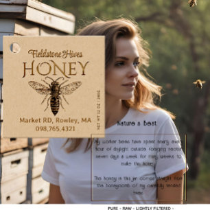 Etiquetas Para Lembrancinhas Rustic Farmhouse Kraft Honey Vintage Queen Bee