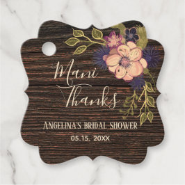 Etiquetas Para Lembrancinhas Rustic Floral Bridal Showe Obrigado