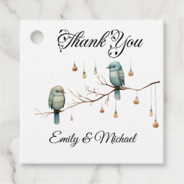 Etiquetas Para Lembrancinhas Rustic Woodland Love Birds Casamento Romântico
