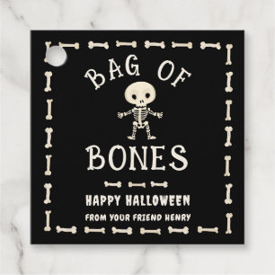 Etiquetas Para Lembrancinhas Saco Halloween De Ossos
