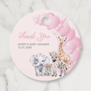 Etiquetas Para Lembrancinhas Safari Animal Blush Pink Boho Baby Chá