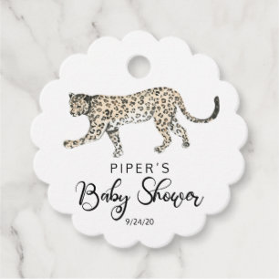 Etiquetas Para Lembrancinhas Safari Animal Lepard Chá de fraldas Obrigado