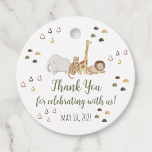 Etiquetas Para Lembrancinhas Safari Wild One Jungle Animal Party Favor Tag