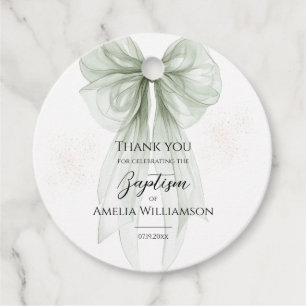 Etiquetas Para Lembrancinhas Sage Green Arco Baptism