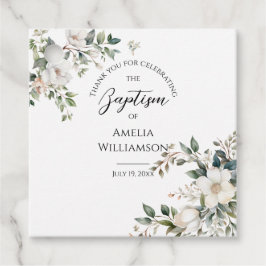 Etiquetas Para Lembrancinhas Sage Green Floral Baptism