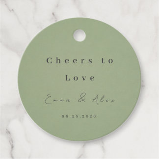 Etiquetas Para Lembrancinhas Sage Green Wedding Favor Tag