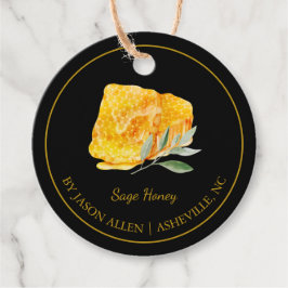 Etiquetas Para Lembrancinhas Sage Honeycomb Simples, Mel Hang Infundido