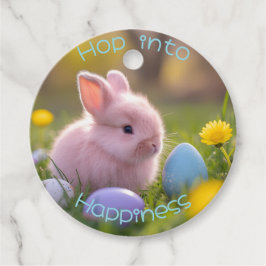 Etiquetas Para Lembrancinhas Salto para a felicidade - Páscoa rosada e lisa