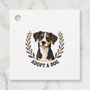 Etiquetas Para Lembrancinhas Salve Uma Vida Adote um Cachorro Ilustração Vintag