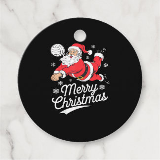 Etiquetas Para Lembrancinhas Santa Playing Volleyball Christmas Pajama Cool Spo