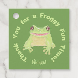 Etiquetas Para Lembrancinhas Sapo De Árvore Verde Bonita - aniversário de crian