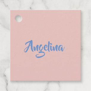 Etiquetas Para Lembrancinhas Script de manuscrito exclusivo de tendência de Na