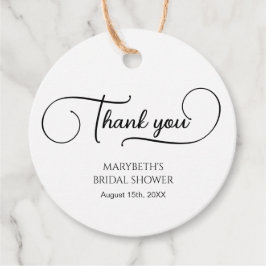 Etiquetas Para Lembrancinhas Script Simples Elegante Agradecimento Chá de Noiva