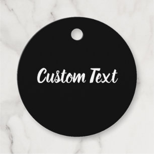 Etiquetas Para Lembrancinhas Script Simples Preto e Branco Texto Cursivo