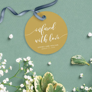 Etiquetas Para Lembrancinhas Scripto Infundido com Amor Cor Editável Casamento