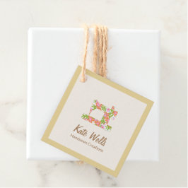 Etiquetas Para Lembrancinhas Seamstress Máquina De Sementeira Floral Marcação F