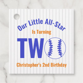 Etiquetas Para Lembrancinhas Segundo aniversário All-Star Baseball