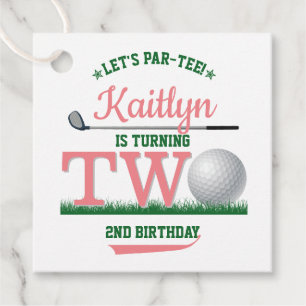 Etiquetas Para Lembrancinhas Segundo aniversário de Golf PAR-TEE