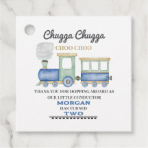 Segundo aniversário de menino Blue Train Chugga Ch