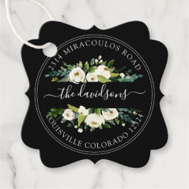 Etiquetas Para Lembrancinhas Seletor de Envelope de Retorno Floral de Creme Bra