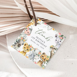 Etiquetas Para Lembrancinhas Selva, Safari, Flores, Primeiro Aniversário