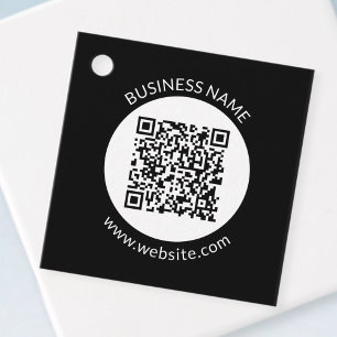 Etiquetas Para Lembrancinhas Seu código QR carregado Texto e Cores Editáveis