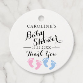 Etiquetas Para Lembrancinhas Sexo de Pés-Bebês Revelar Chá de fraldas Azul Cor-