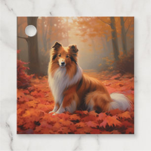 Etiquetas Para Lembrancinhas Shetland Sheepdog no outono deixa cair inspiração