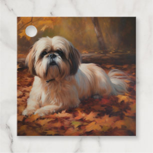 Etiquetas Para Lembrancinhas Shih Tzu no outono deixa cair inspiração