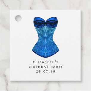 Etiquetas Para Lembrancinhas Shimmering Blue Velvet Debutante