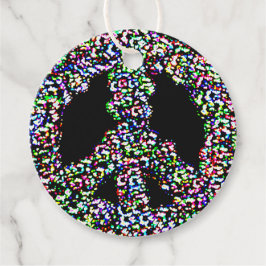 Etiquetas Para Lembrancinhas Símbolo de paz arco-íris Ano Novo