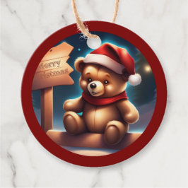 Etiquetas Para Lembrancinhas Símbolo de Ursinho de Natal Cozy TWArt