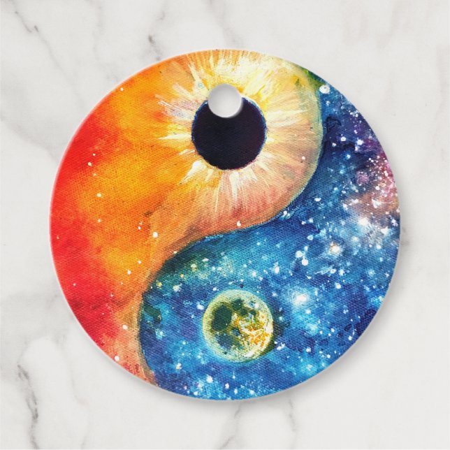 Etiquetas Para Lembrancinhas símbolo yin-yang (Frente)