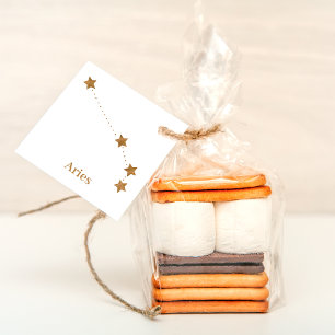 Etiquetas Para Lembrancinhas Símbolo Zodiac Moderno - Letras Douradas Element