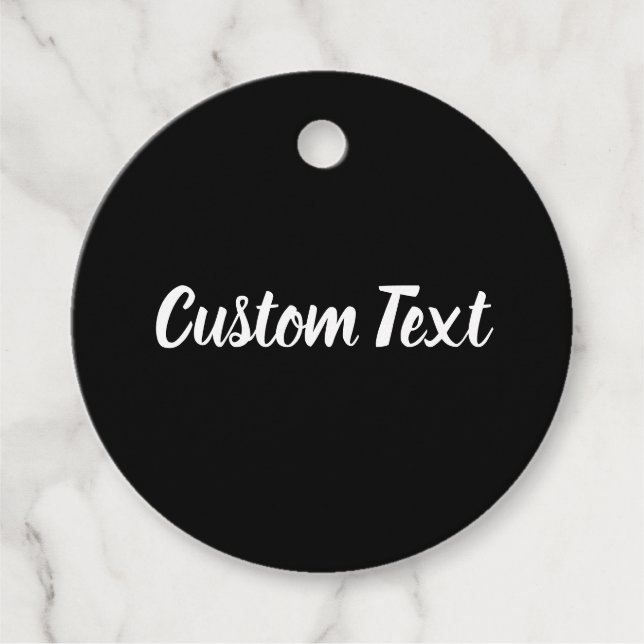 Etiquetas Para Lembrancinhas Simple Black and White Script Cursive Text (Frente)