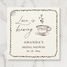 Etiquetas Para Lembrancinhas Simple Love is Brewing Coffee Bridal Shower 