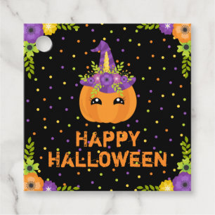 Etiquetas Para Lembrancinhas Sinais de Favor Preto para o Feliz Halloween do Un