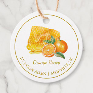 Etiquetas Para Lembrancinhas Sinal Simples de Alho Laranja Mel Perfundida