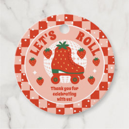 Etiquetas Para Lembrancinhas Skates de morango | Aniversário do Roller Retro