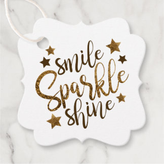 Etiquetas Para Lembrancinhas Smile Sparkle Shine Favor Tags