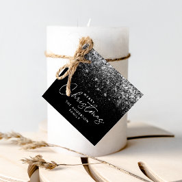 Etiquetas Para Lembrancinhas Snowdrift Black Merry Christmas