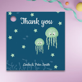 Etiquetas Para Lembrancinhas Sob o mar, águas-vivas neutrais Obrigado