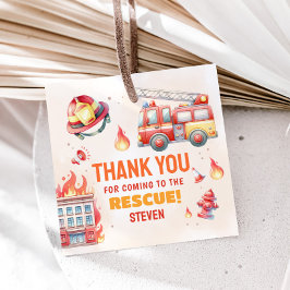 Etiquetas Para Lembrancinhas Sound the Alarm Fire Truck Baby Shower