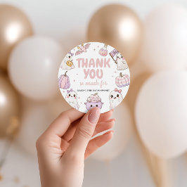 Etiquetas Para Lembrancinhas Spooky Ghost Primeiro Aniversário Obrigado